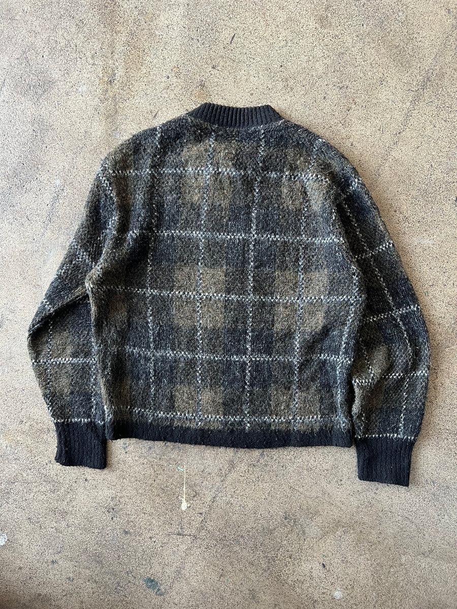 1960s Robert Bruce Plaid Zip Sweater