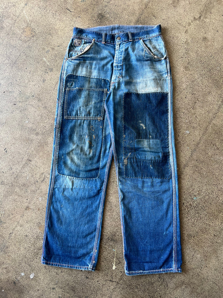 1950s N&W Sanforized Repaired Carpenter Jeans 31