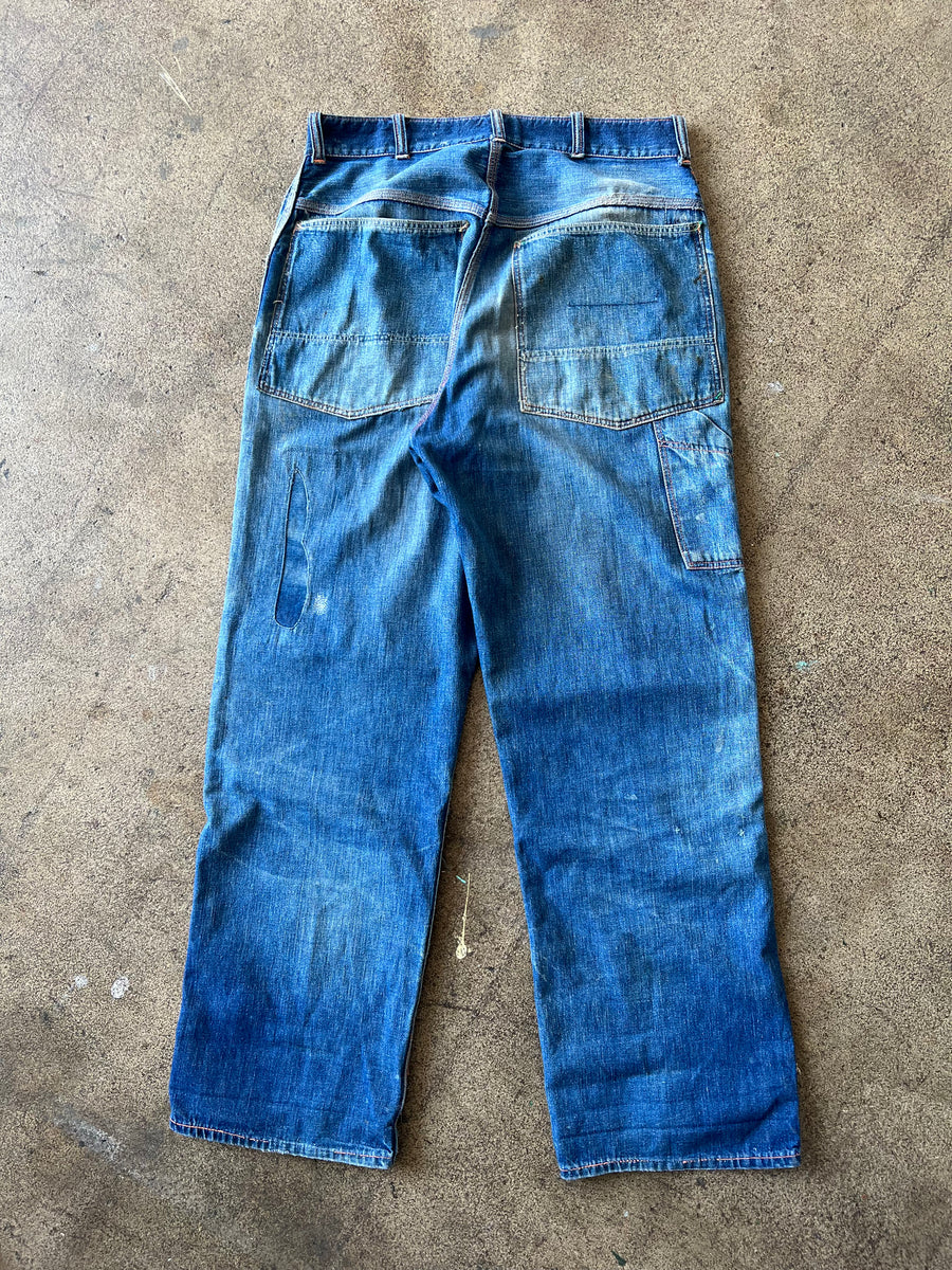 1950s N&W Sanforized Repaired Carpenter Jeans 31