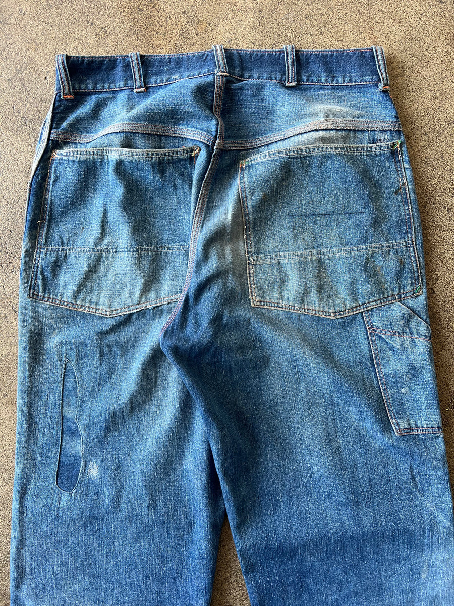 1950s N&W Sanforized Repaired Carpenter Jeans 31