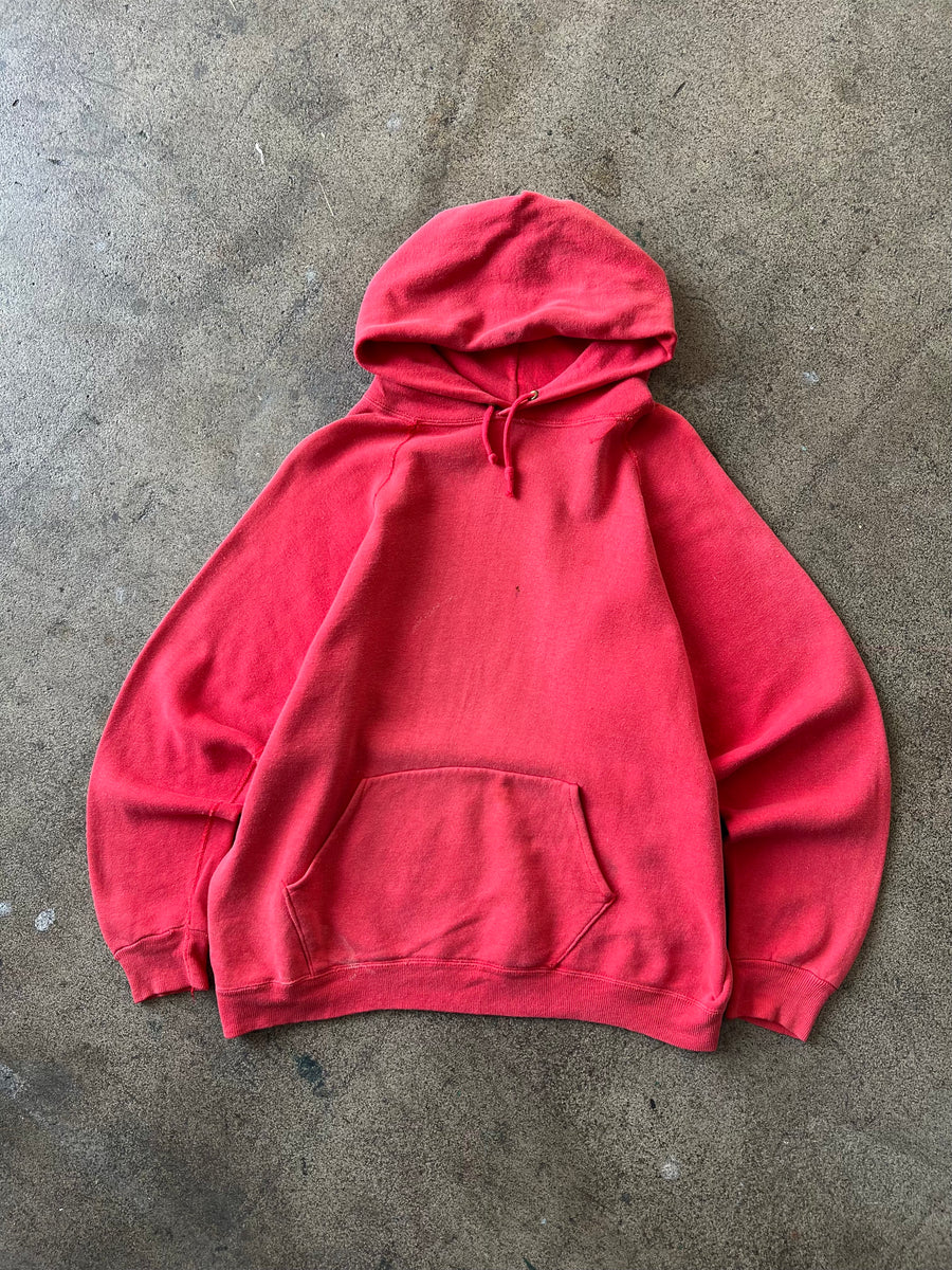 1960s Faded Red Raglan Hoodie