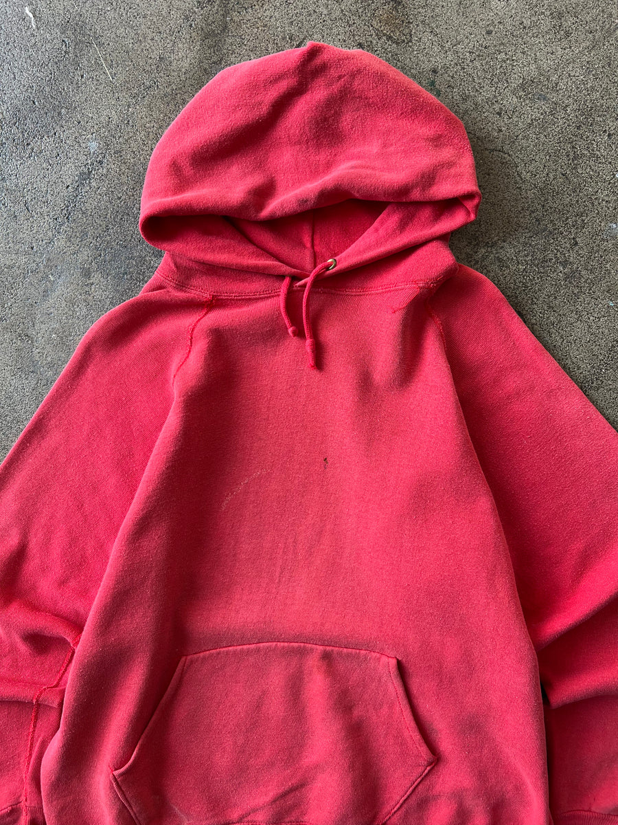 1960s Faded Red Raglan Hoodie