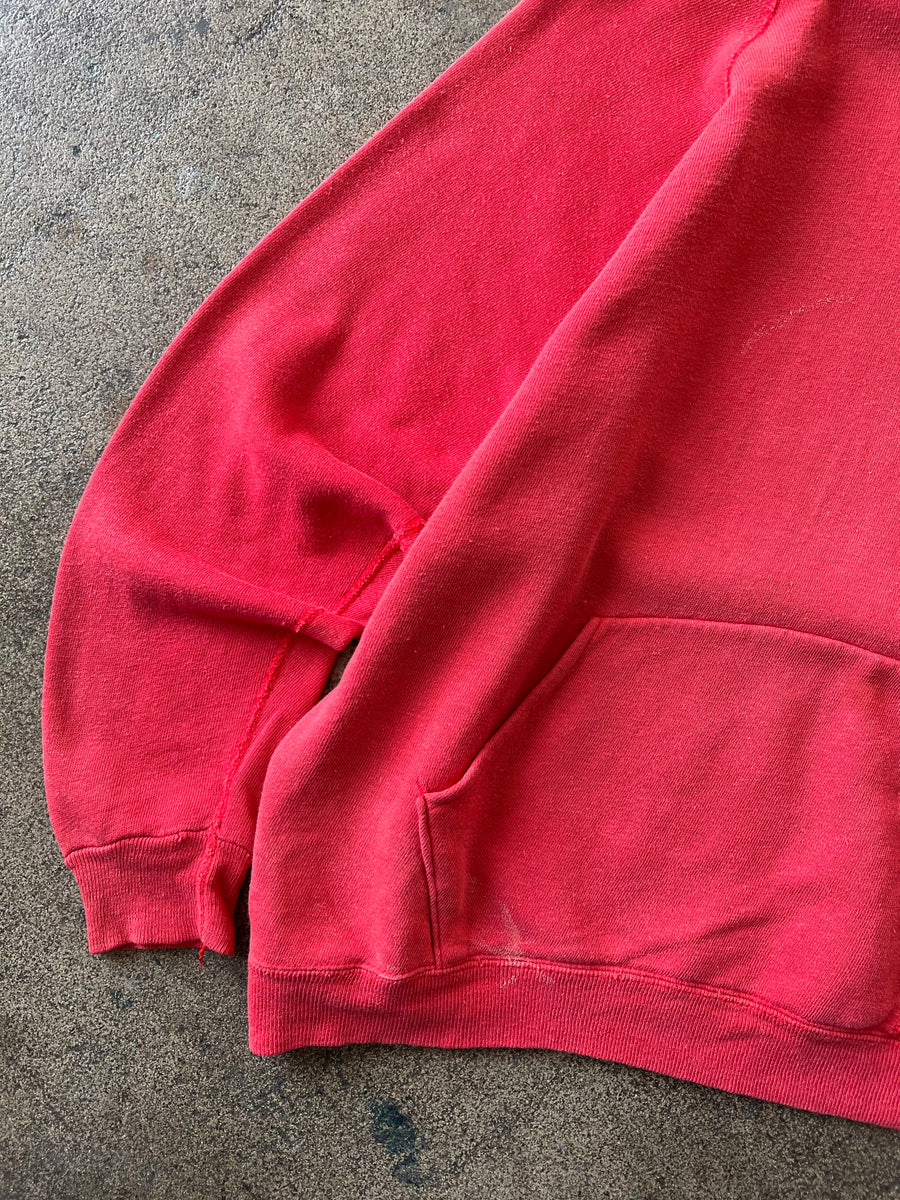 1960s Faded Red Raglan Hoodie