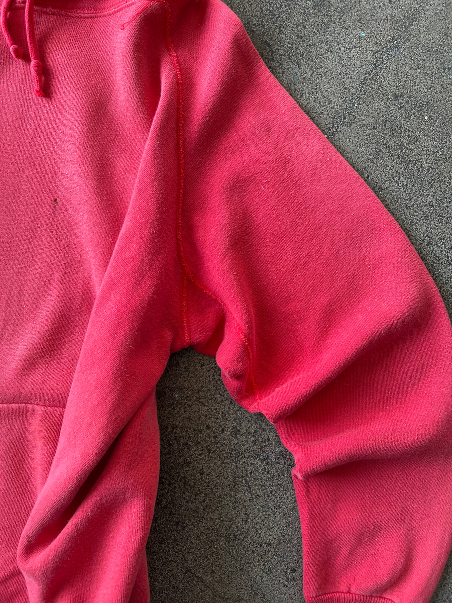 1960s Faded Red Raglan Hoodie