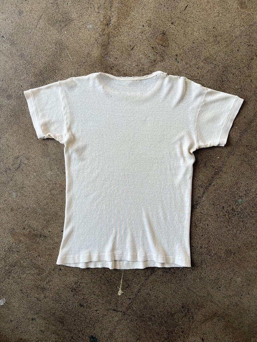 1930s Penn State Ribbed Cotton Tee