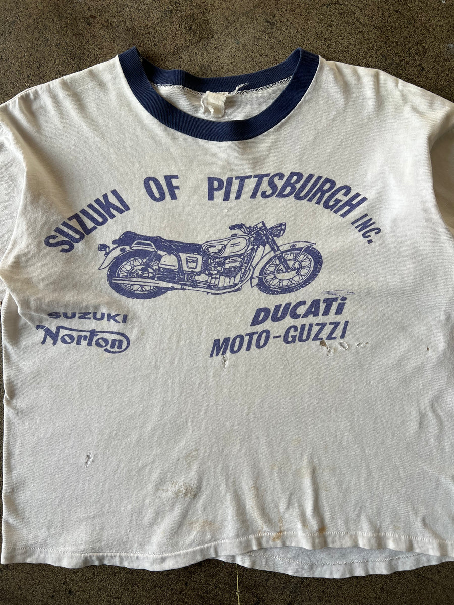 1960s Suzuki of Pittsburgh Three Tone Ringer Tee