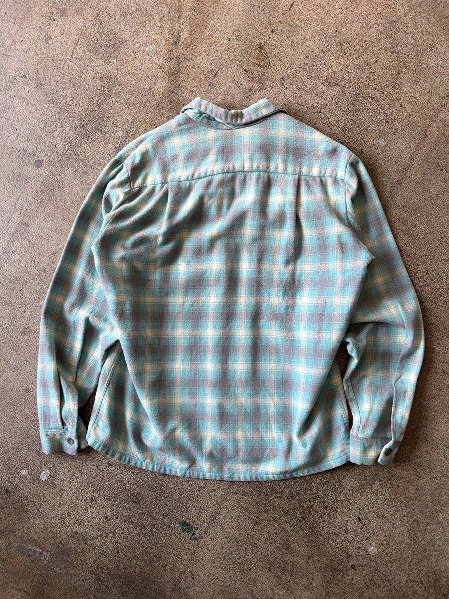1950s Towncraft Blue Plaid Shirt