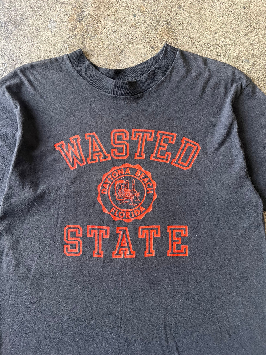 1990s Wasted State Faded Black Tee