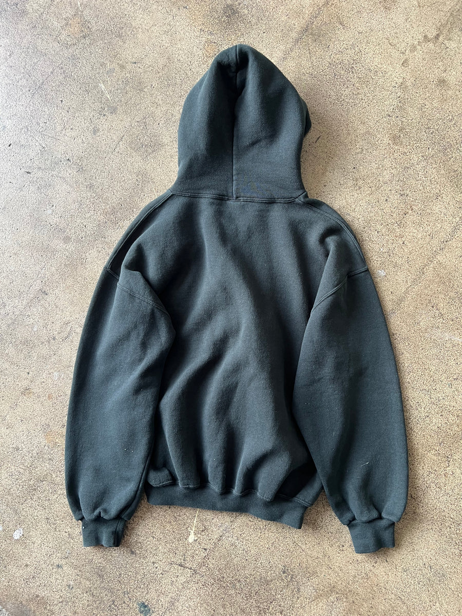 2000s Russell Faded Black Zip Hoodie