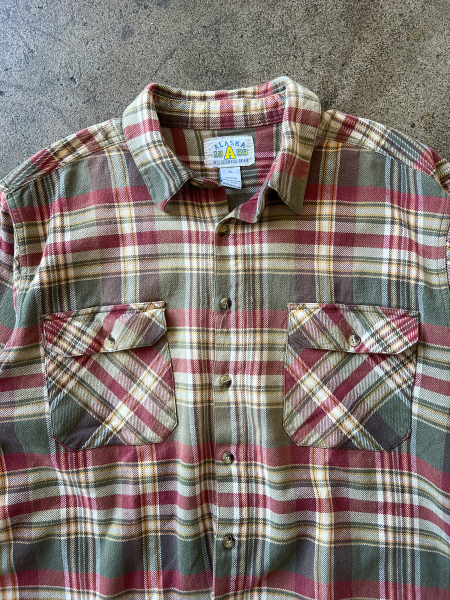 2000s Cropped Plaid Flannel