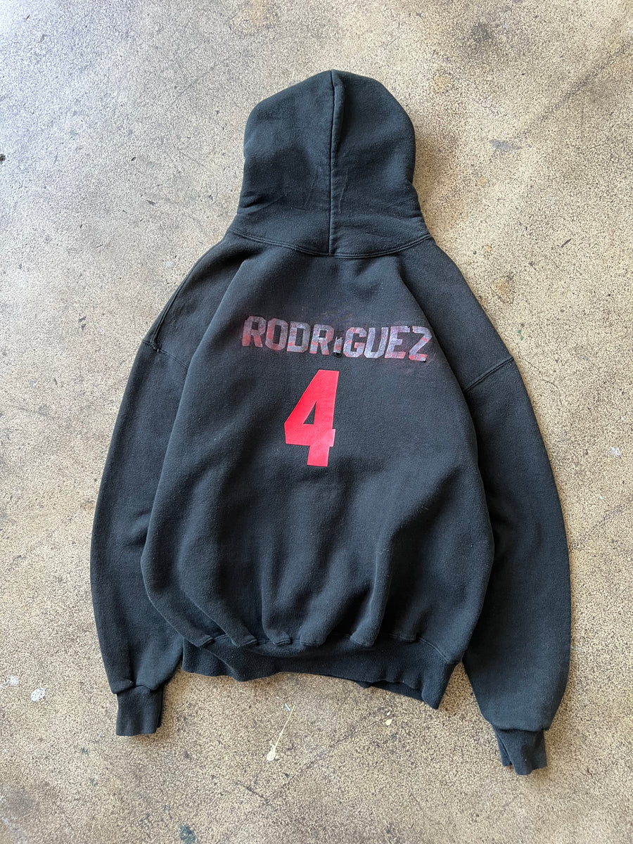 1990s Russell Faded Black Hoodie World Industries