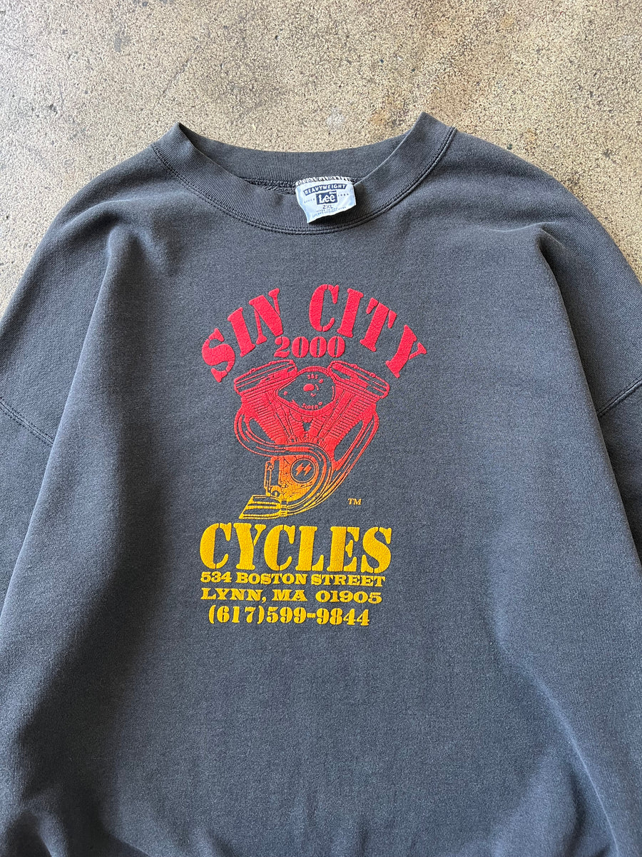 2000s Sin City Flame Biker Crewneck