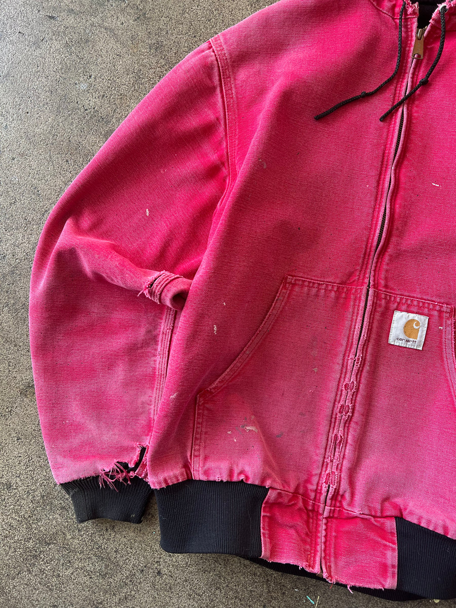 1990s Carhartt Pink Hooded Work Jacket