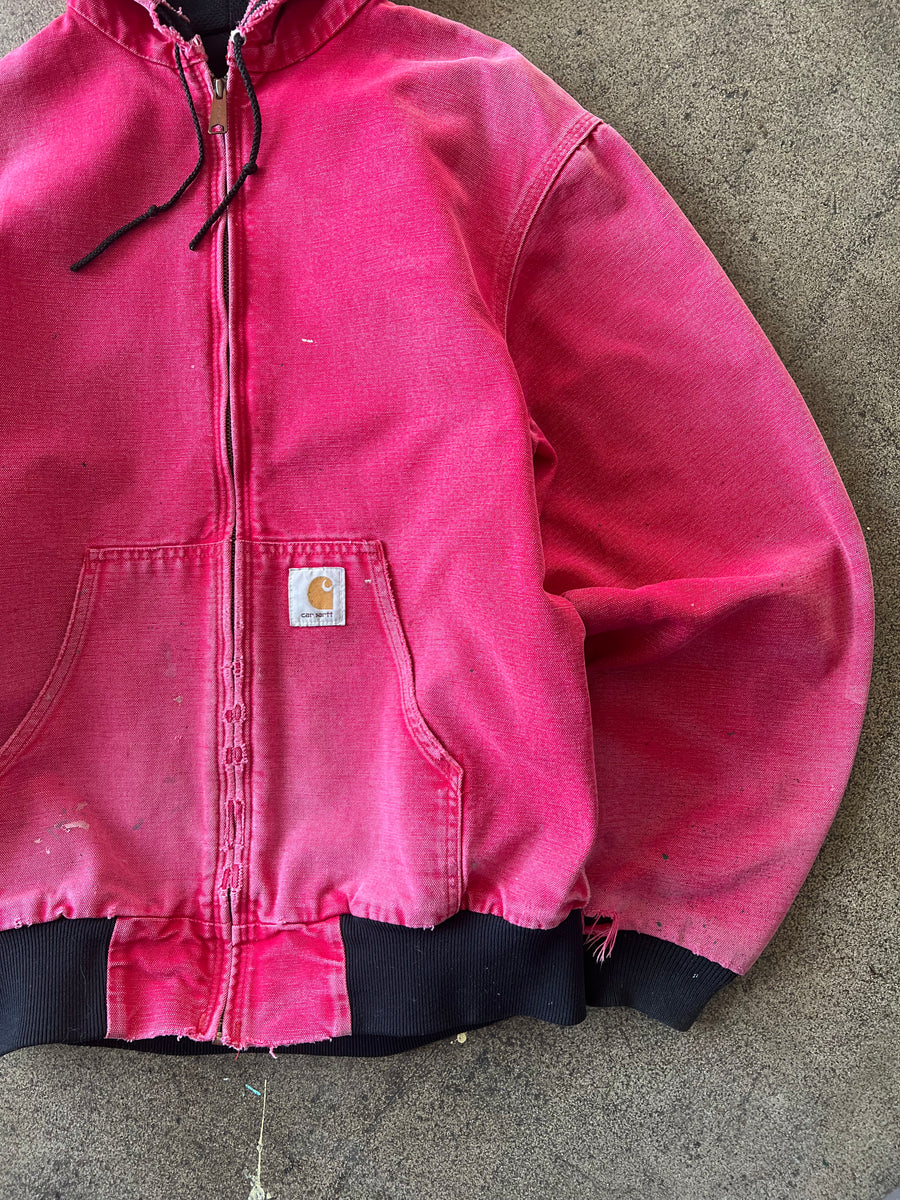 1990s Carhartt Pink Hooded Work Jacket