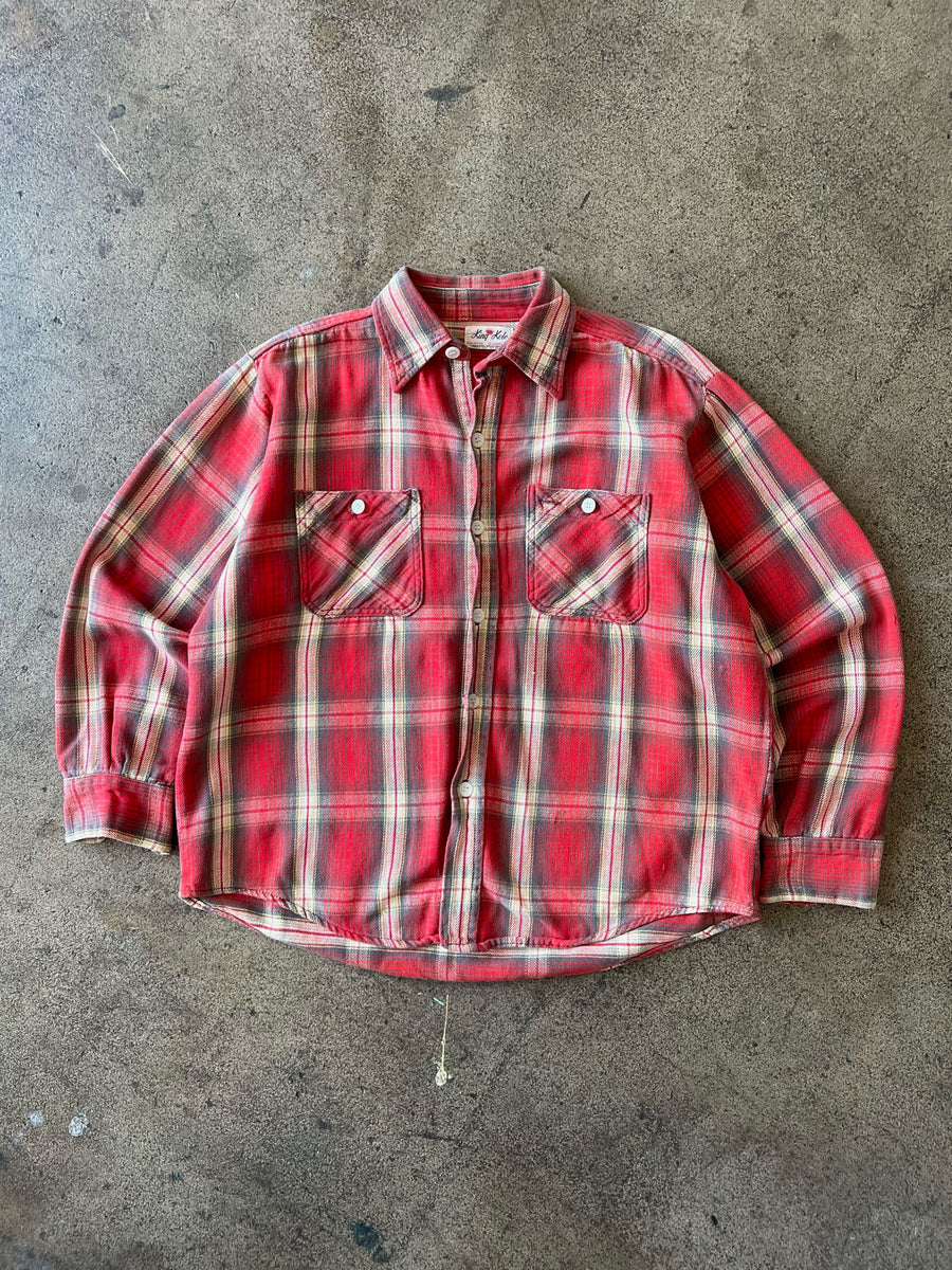 1950s King Kole Red Plaid Flannel