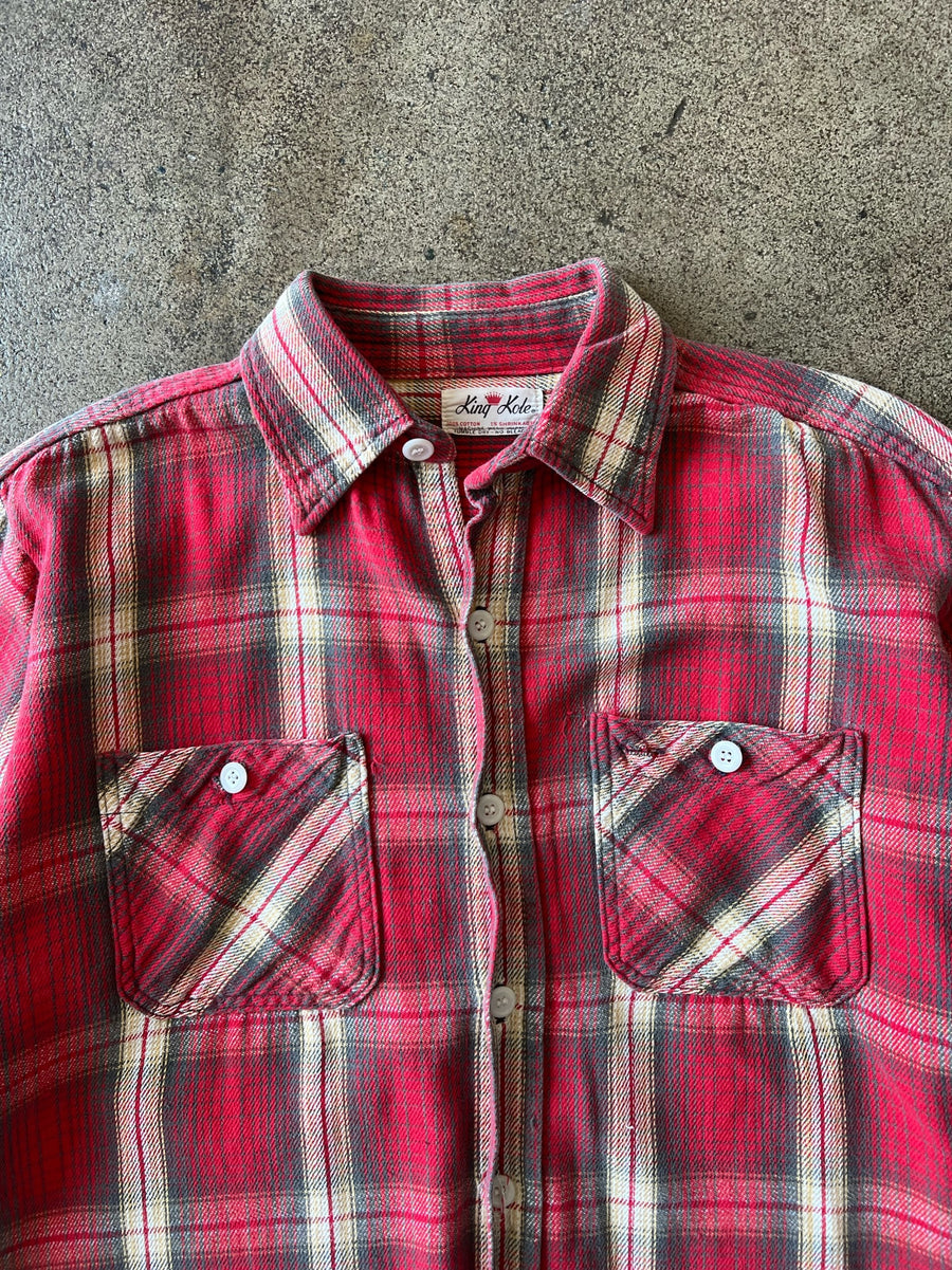 1950s King Kole Red Plaid Flannel