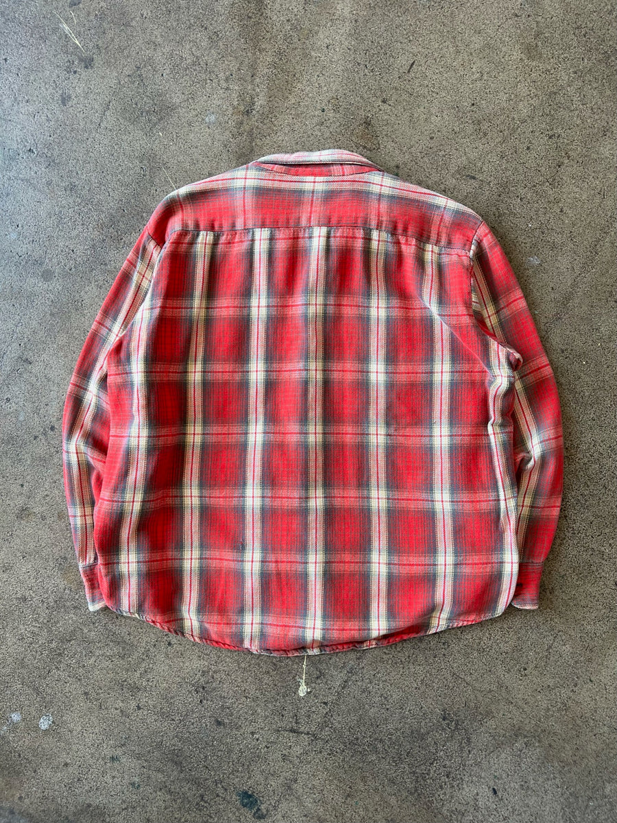 1950s King Kole Red Plaid Flannel