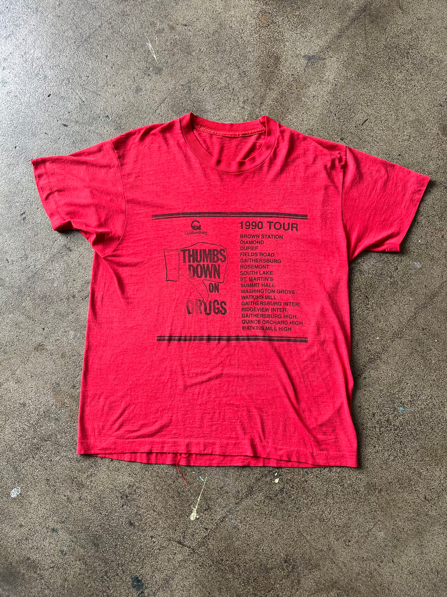 1990s Thumbs Down On Drugs Tee