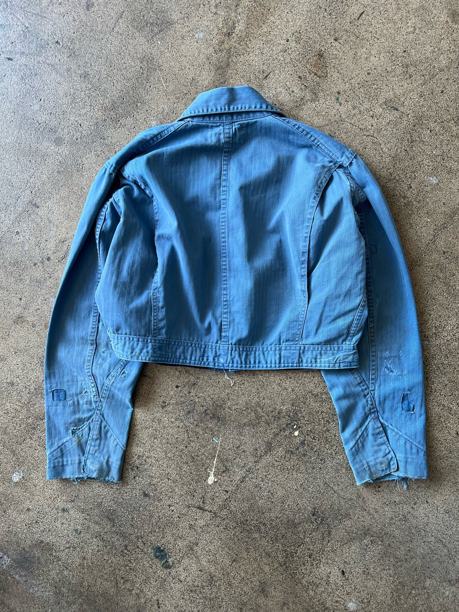 1960s Cropped Blue HBT Work Jacket