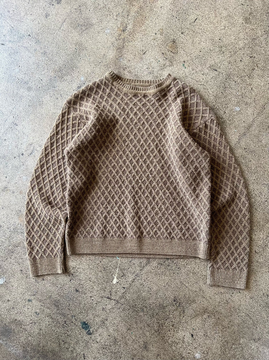 2000s Geometric Brown Sweater