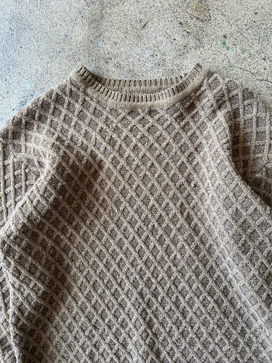 2000s Geometric Brown Sweater