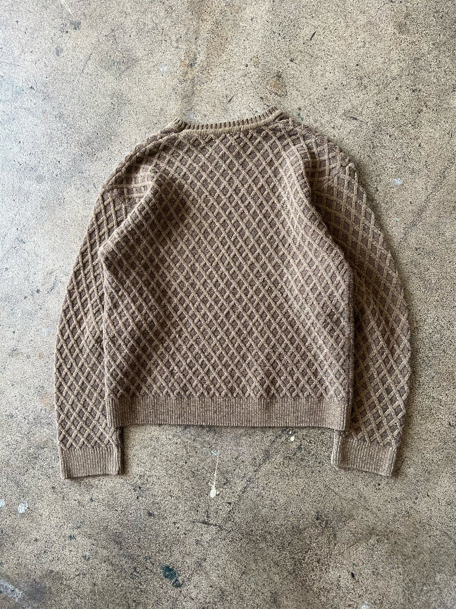 2000s Geometric Brown Sweater