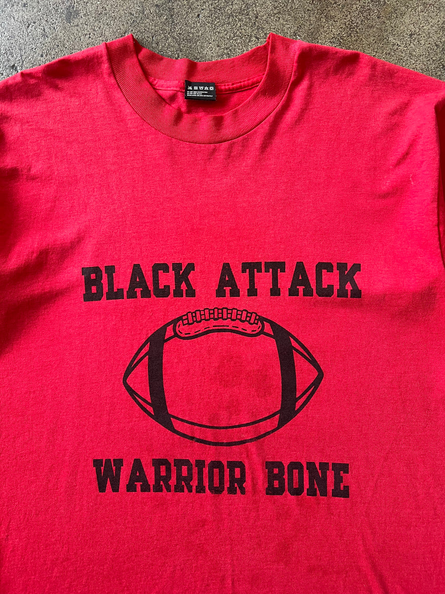 1990s Black Attack Warrior Bone Football Tee