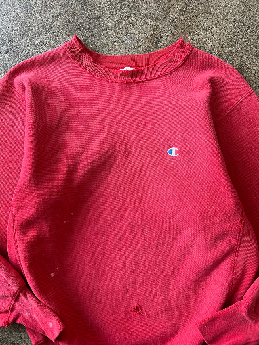 1980s Champion Reverse Weave Faded Red Sweatshirt