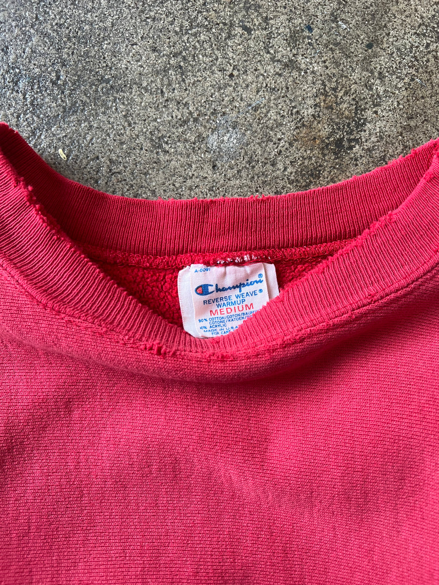 1980s Champion Reverse Weave Faded Red Sweatshirt