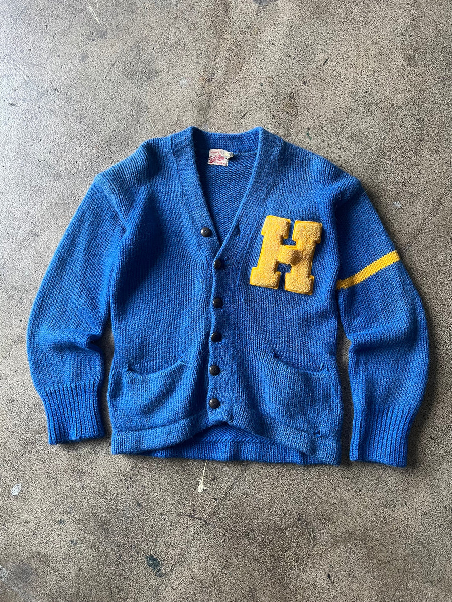 1960s Letterman Cardigan Sweater