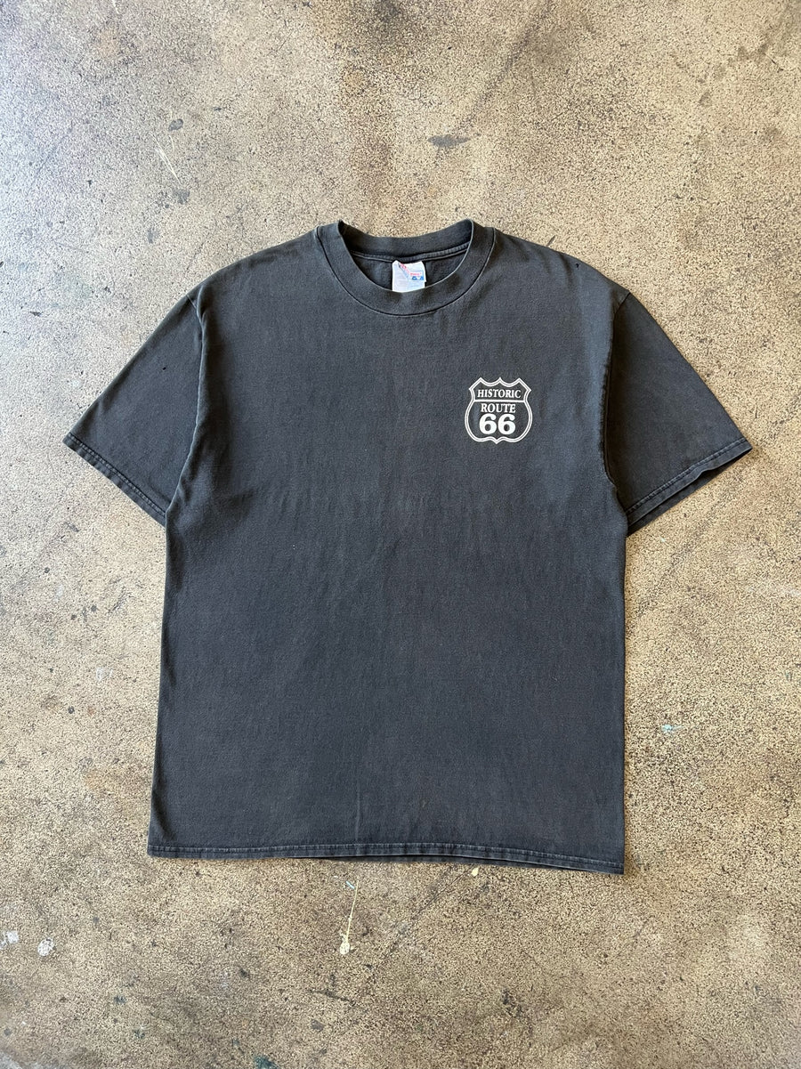 Faded black Route 66 t-shirt