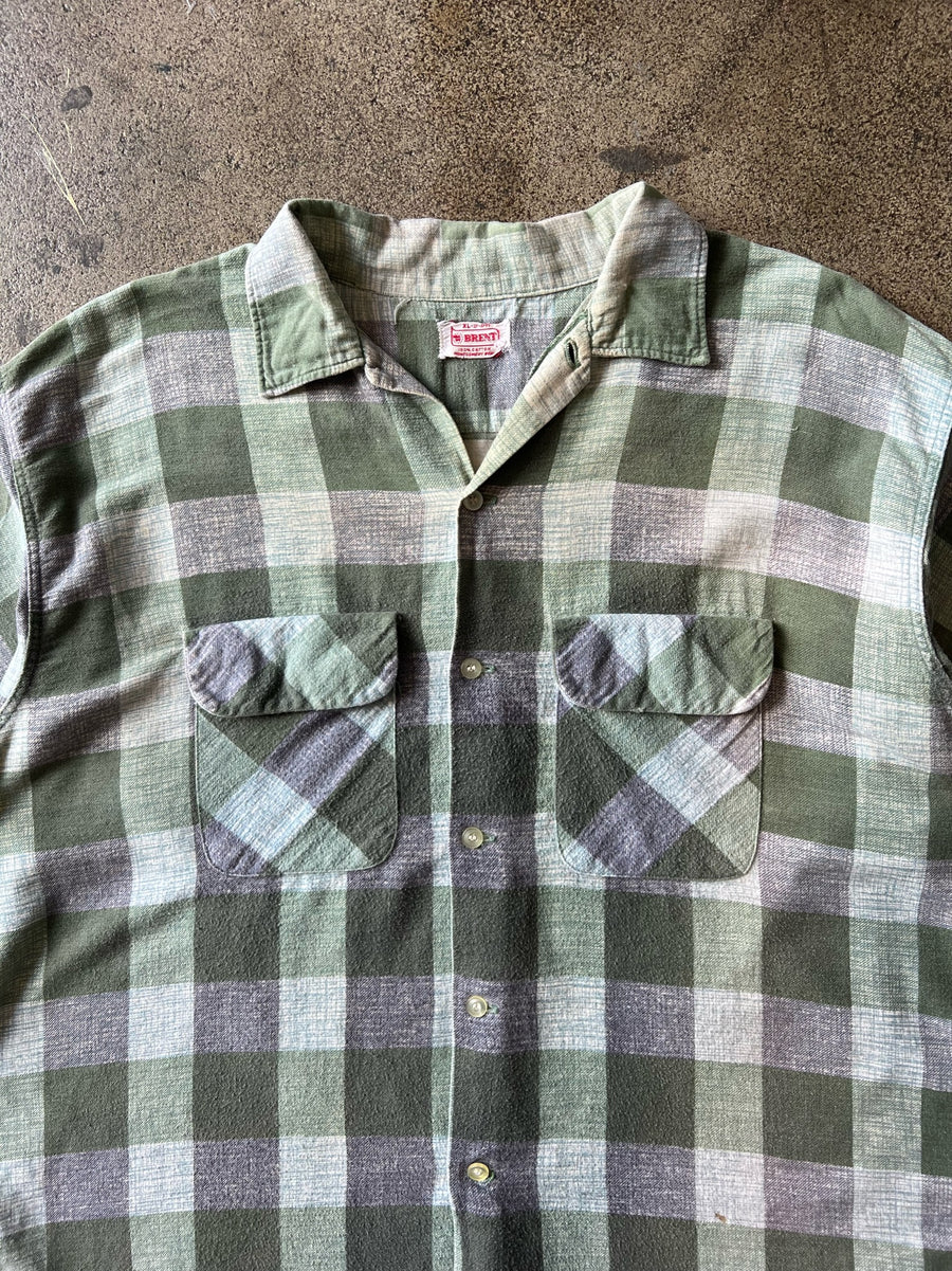 1950s Brent Cotton Plaid Shirt