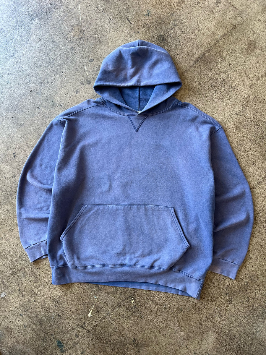 1990s Discus Sun Faded Blue Hoodie