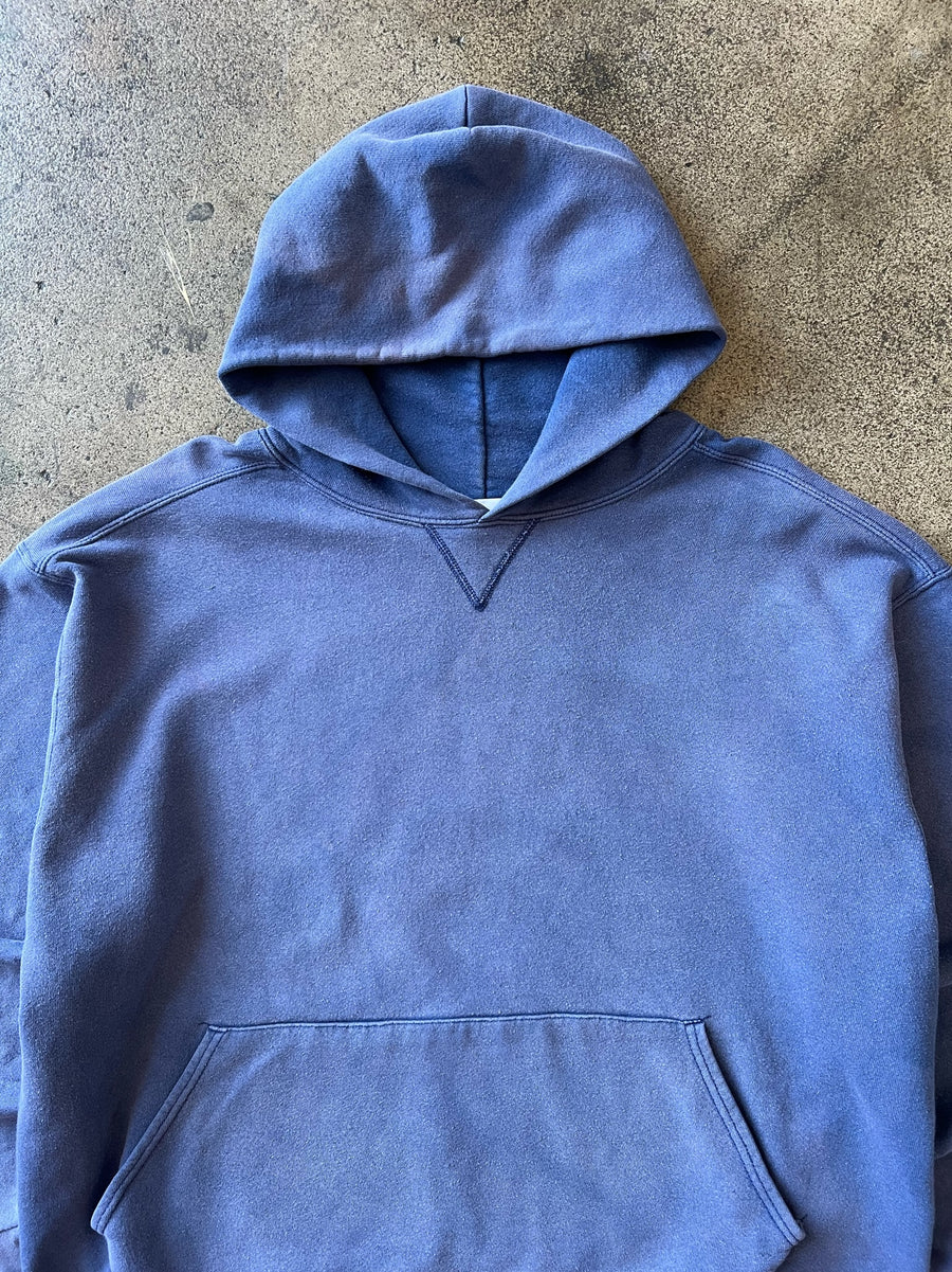 1990s Discus Sun Faded Blue Hoodie