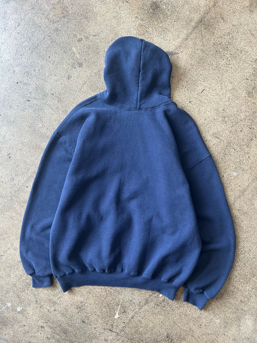 1990s Russell Hoodie Faded Navy