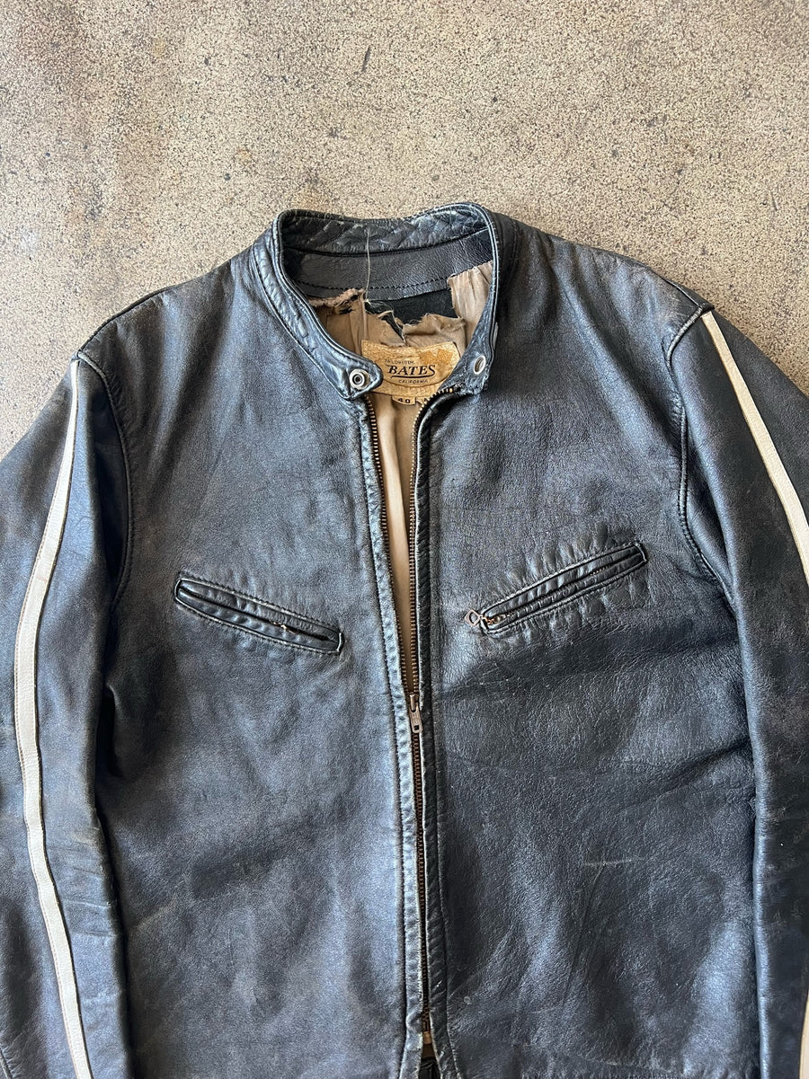 1960s Bates Moto Leather Stripe Jacket