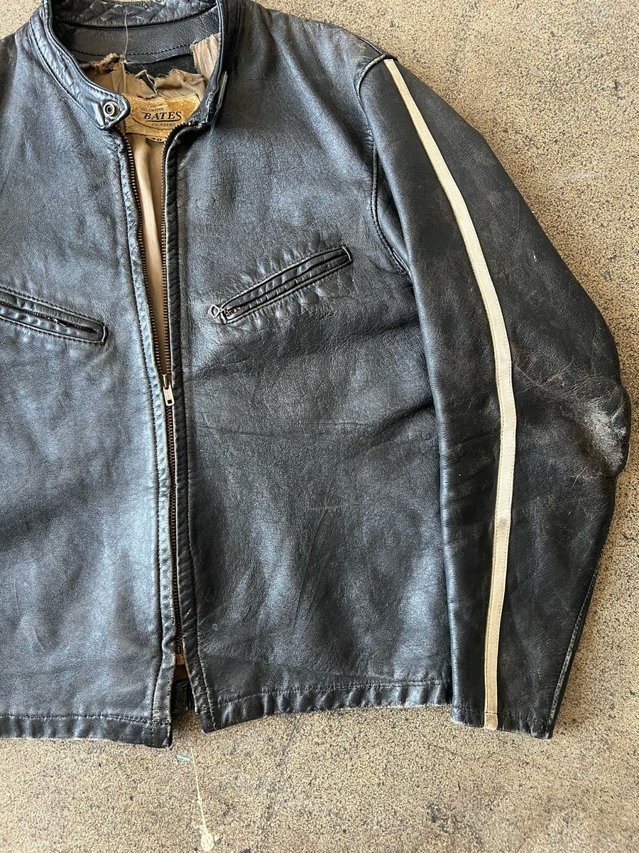 1960s Bates Moto Leather Stripe Jacket