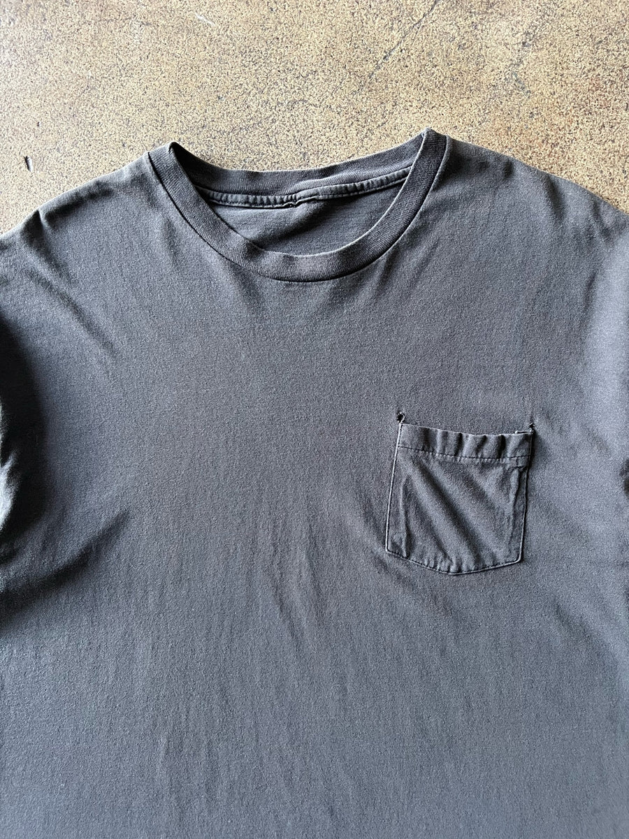 1990s Faded Black Pocket Tee