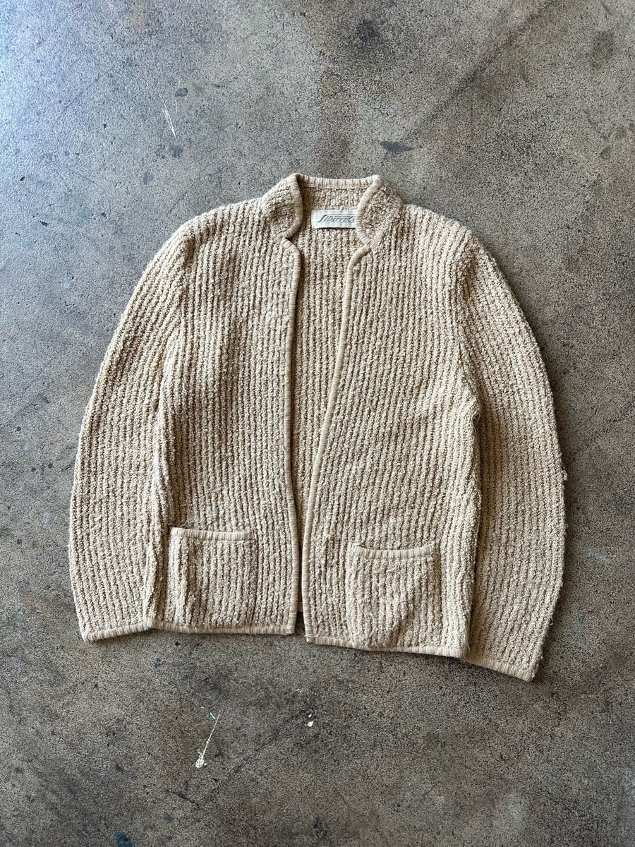 1990s Oatmeal Boucle Cardigan