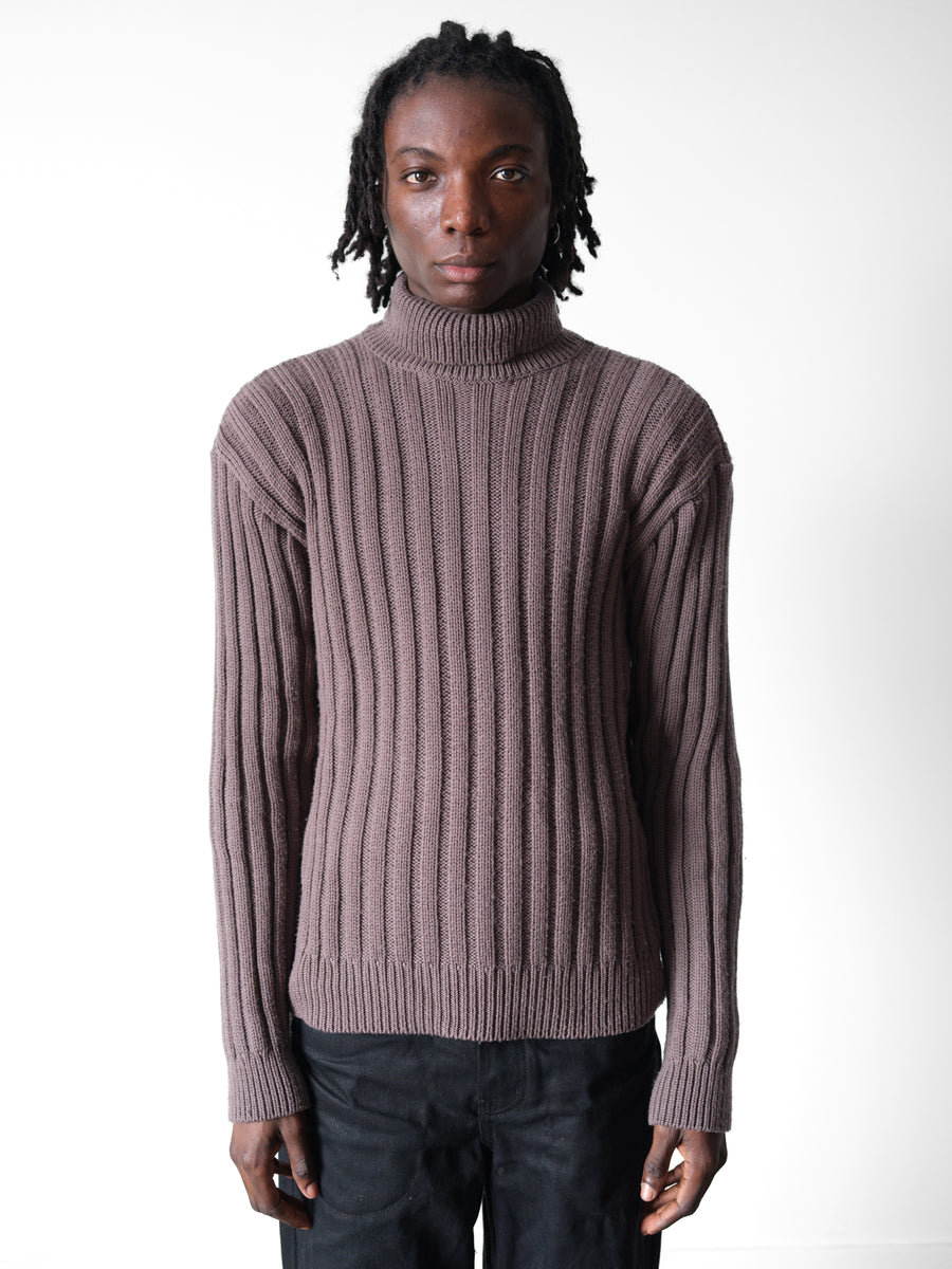 1990s Agnes B Homme Merino Knit Turtleneck Sweater