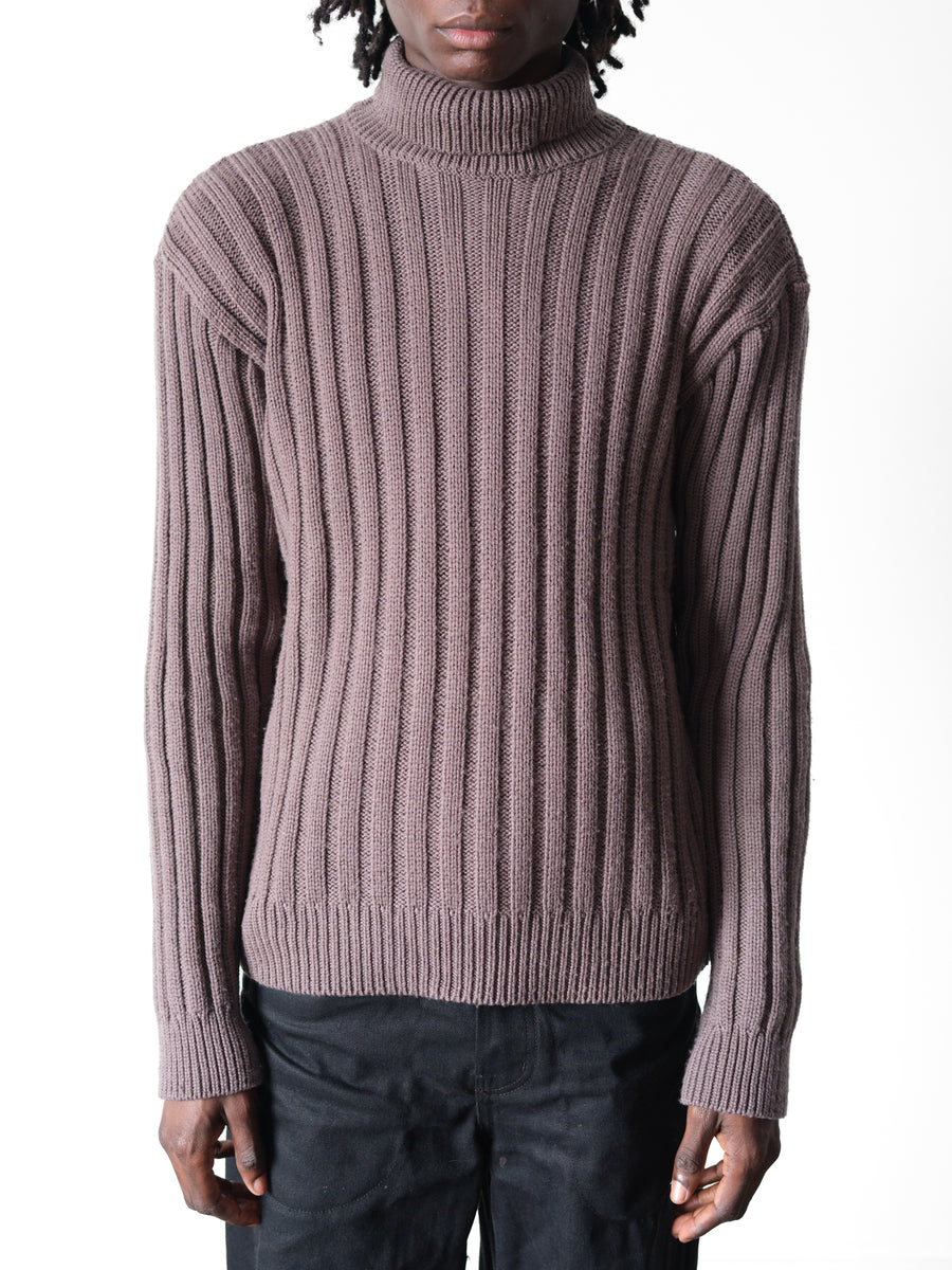 1990s Agnes B Homme Merino Knit Turtleneck Sweater