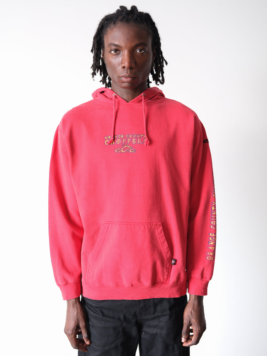 2000s Orange County Choppers Faded Red Hoodie