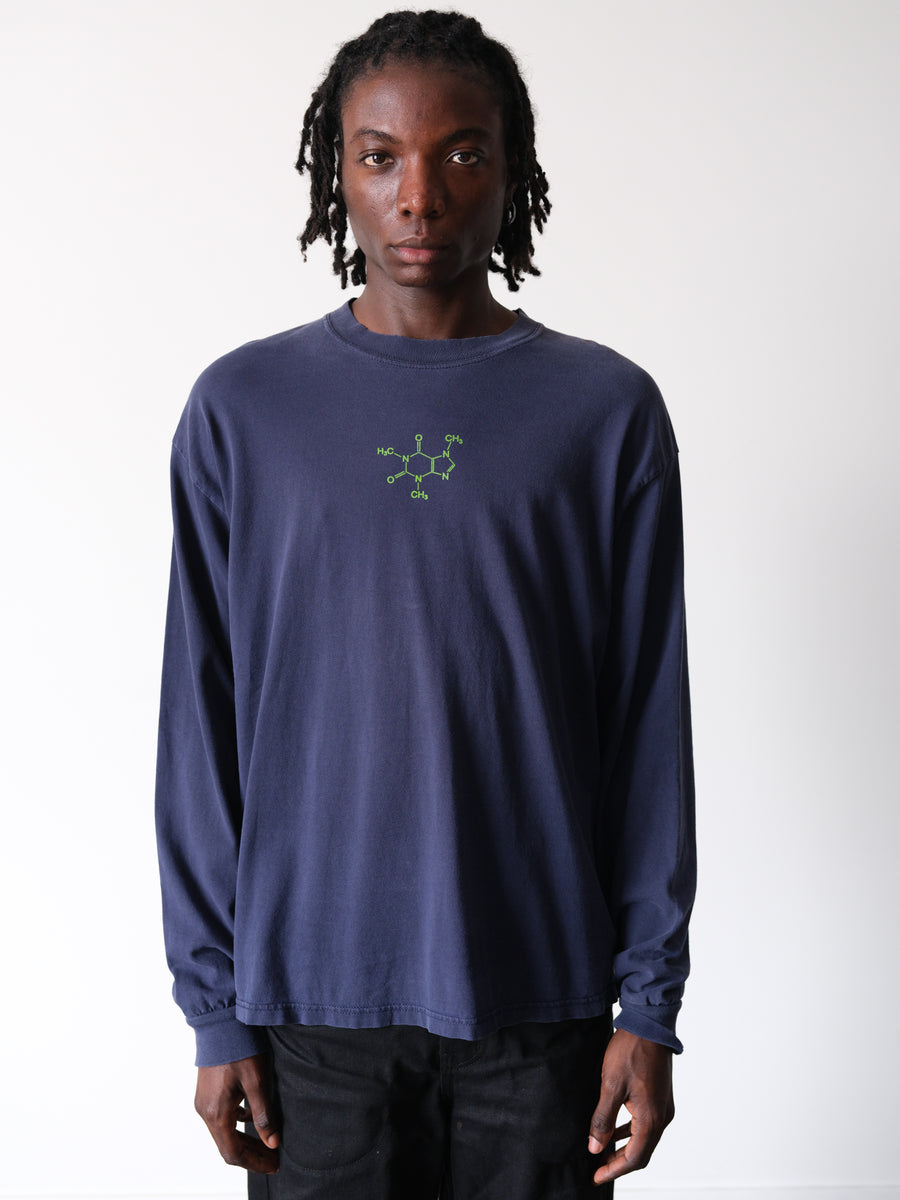 2000s Caffeine Compound Faded Blue Long Sleeve
