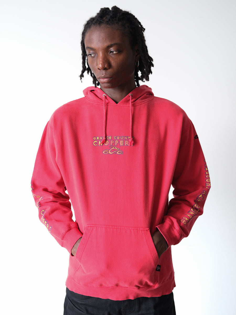 2000s Orange County Choppers Faded Red Hoodie