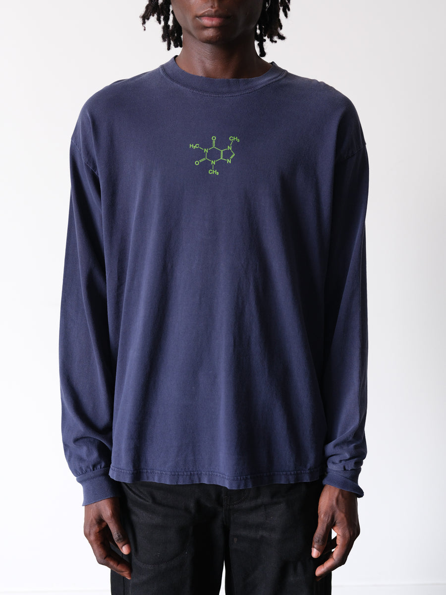 2000s Caffeine Compound Faded Blue Long Sleeve