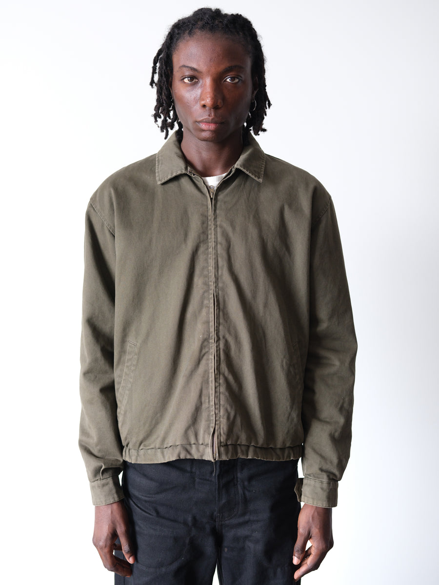 1990s-00s Olive Green Boxy Work Jacket