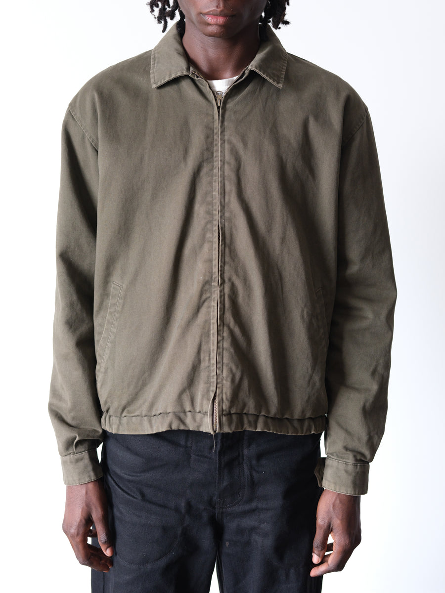 1990s-00s Olive Green Boxy Work Jacket