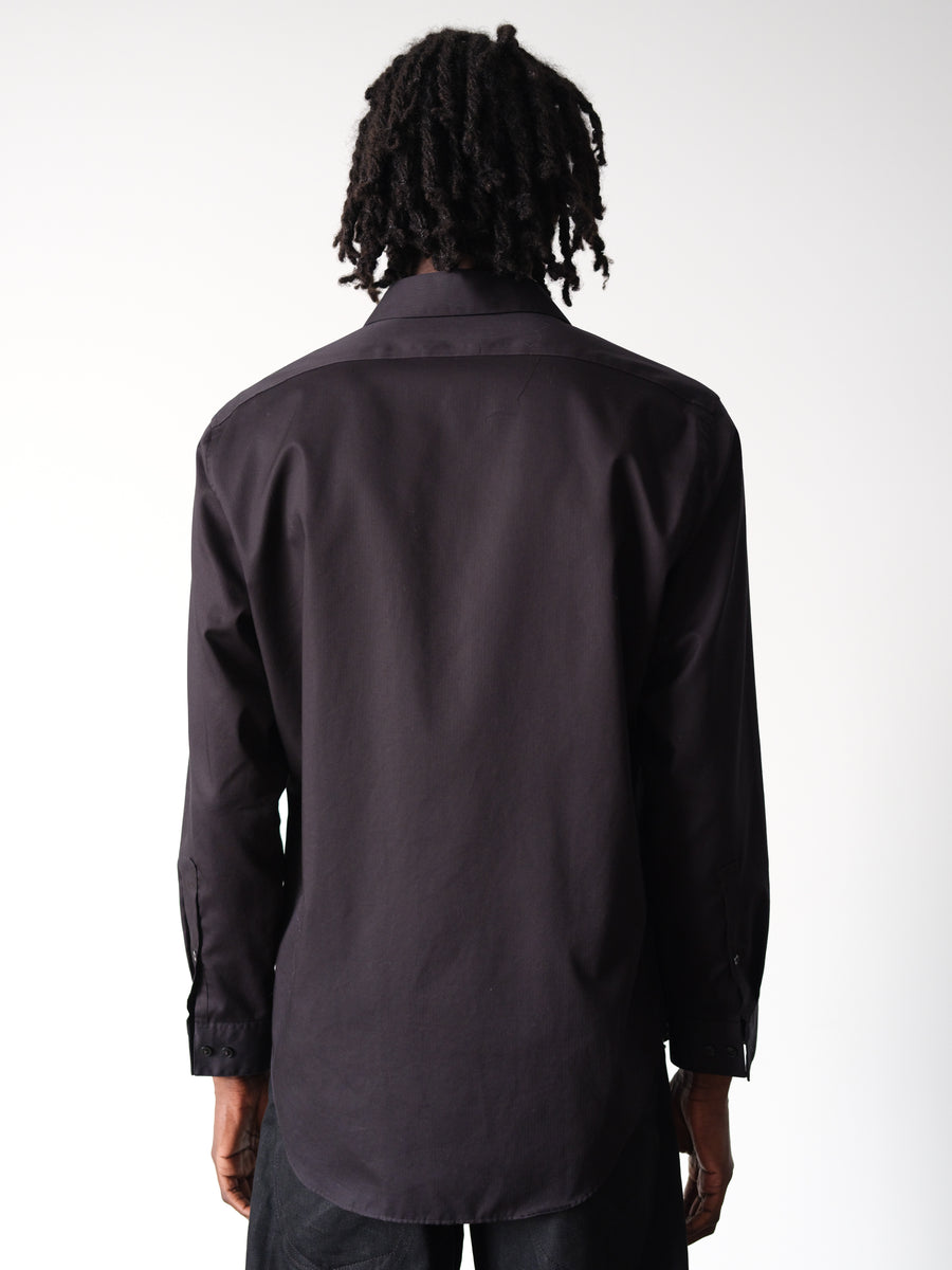 2000s Calvin Klein Black Slim Fit Indie Sleaze Dress Shirt