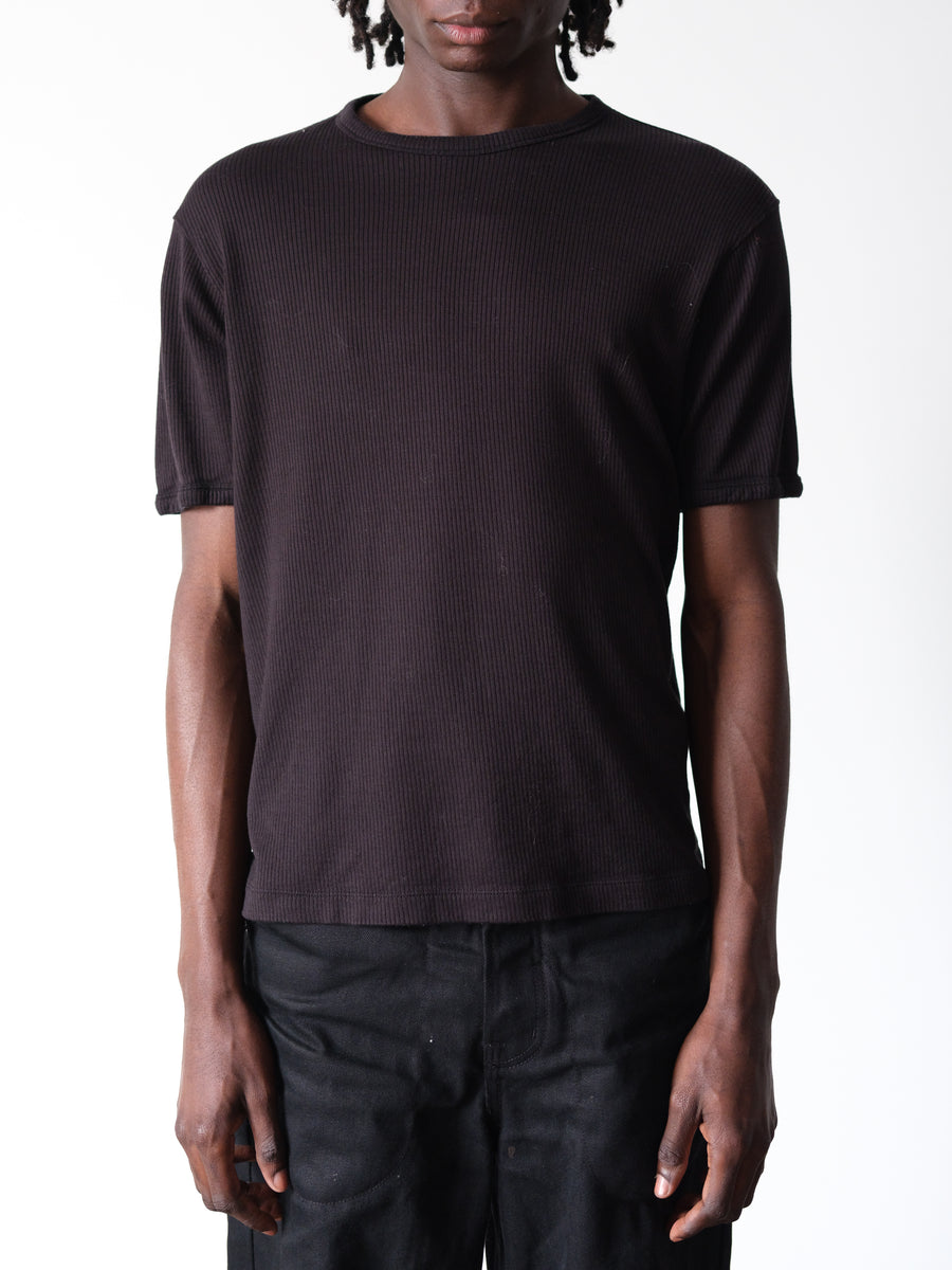 2000s Chrissy Black Ribbed Rayon Black Tee