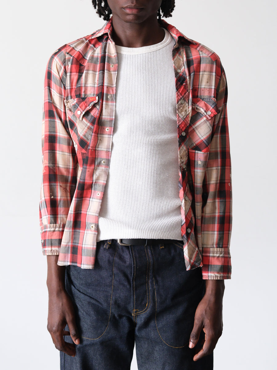 1970s Pearl Snap Paint Splattered Western Shirt